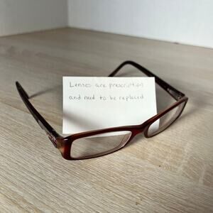 Prada VPR 15F 0AW-1O1 Eyeglasses Amber Frame PARTS ONLY 51-17-135